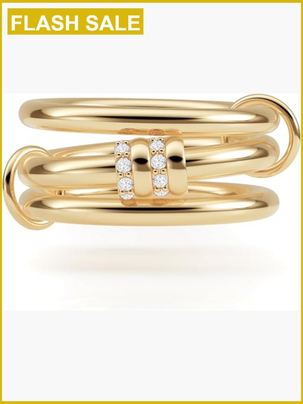 Dainty Gold Stacking Rings For Women Non Tarnish 14k Plated Cz Chunky